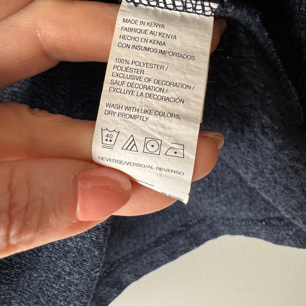 Izod Rugby Quarter Zip Sweater Heathered Blue Medium - Picture 5 of 7